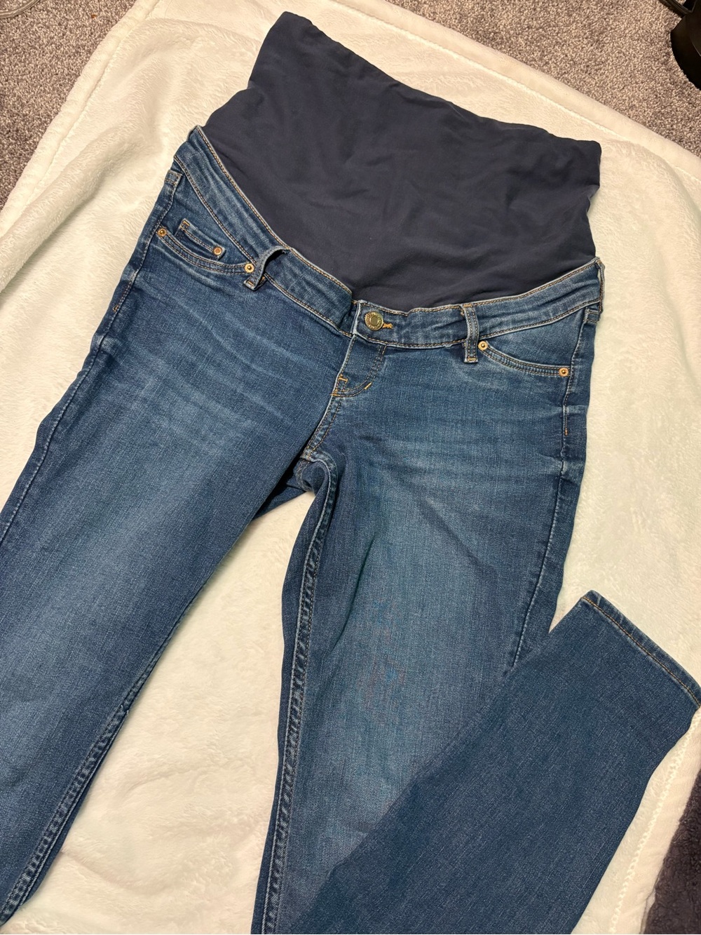 H&M Navy-Panel Dark Blue Maternity Skinny Jeans